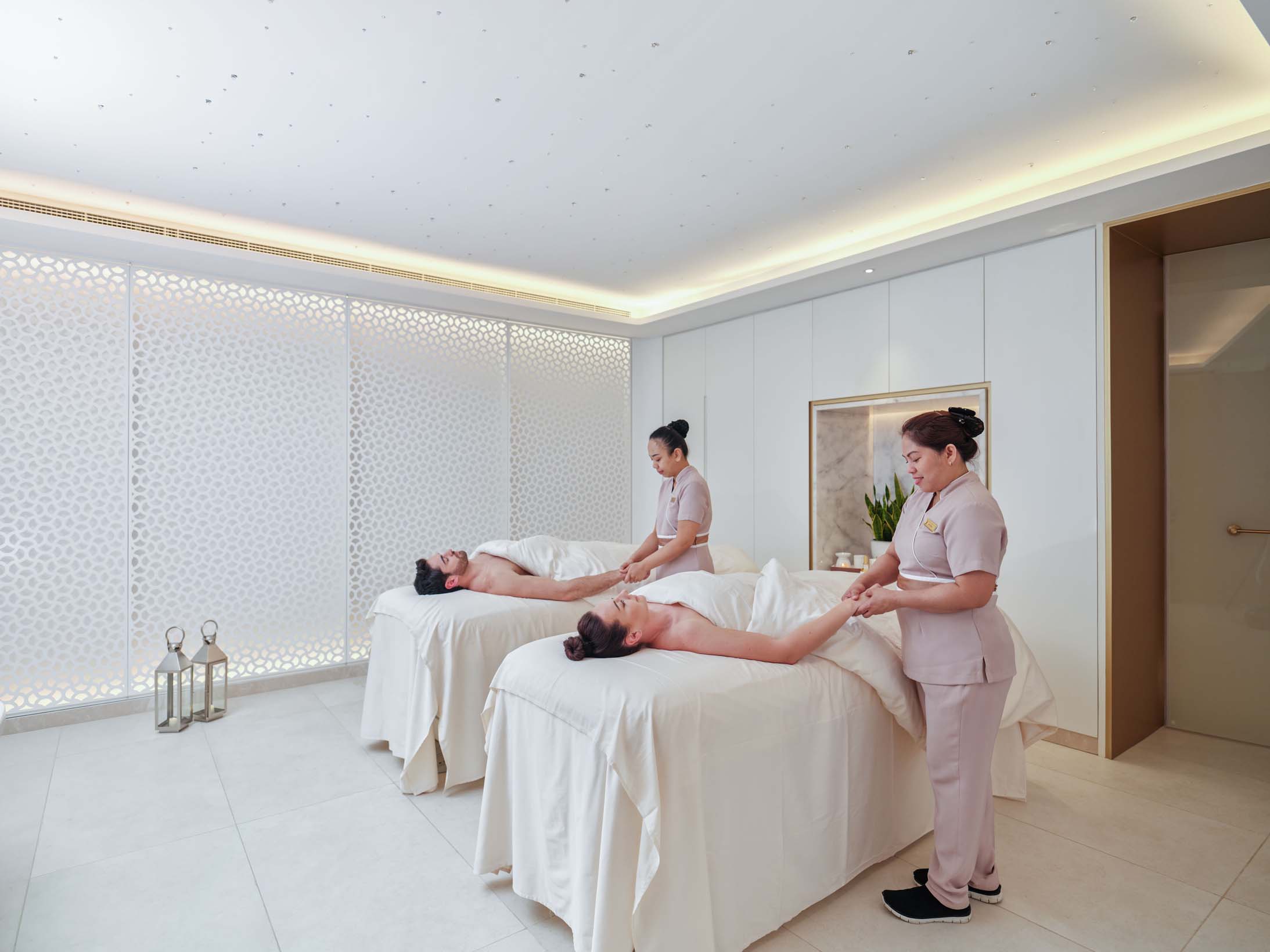 A couple at the spa 