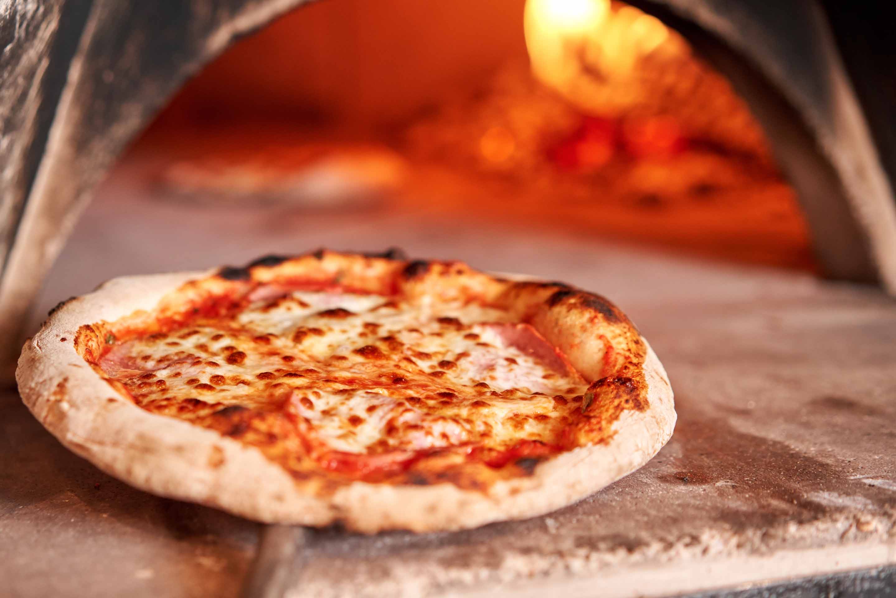 A woodfired pizza