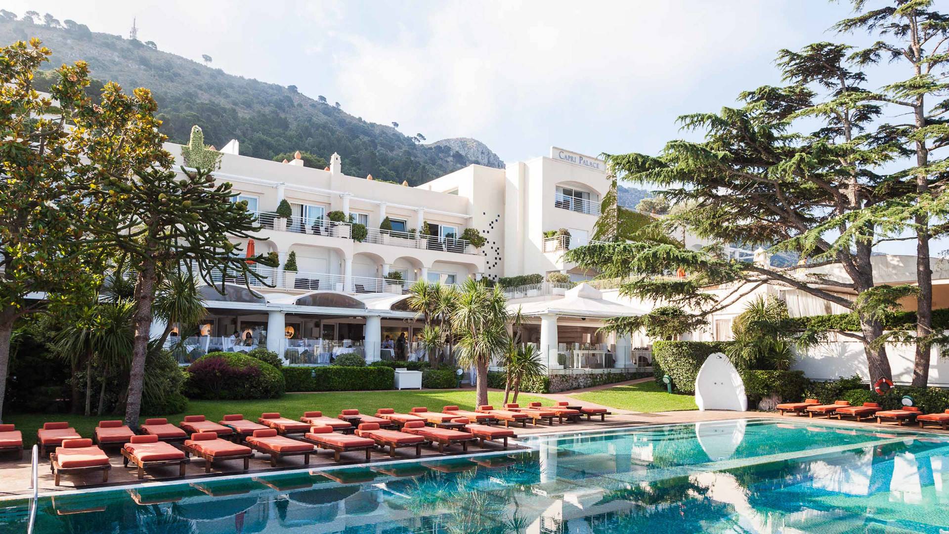 The pool at Capri Palace Jumeirah