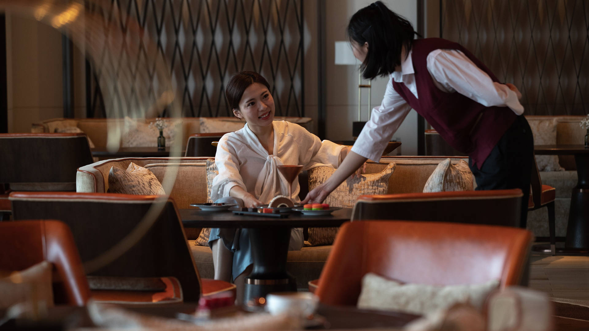 Woman relaxing with service at Chocolatini at Jumeirah Nanjing