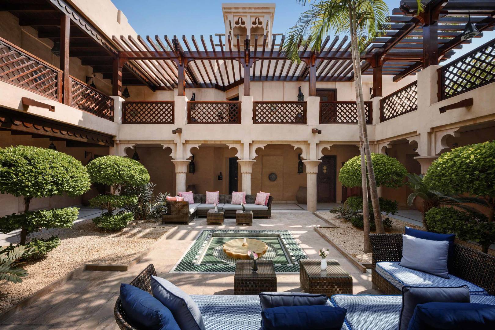 The courtyard of an Arabian summerhouse at Jumeirah Dar Al Masyaf