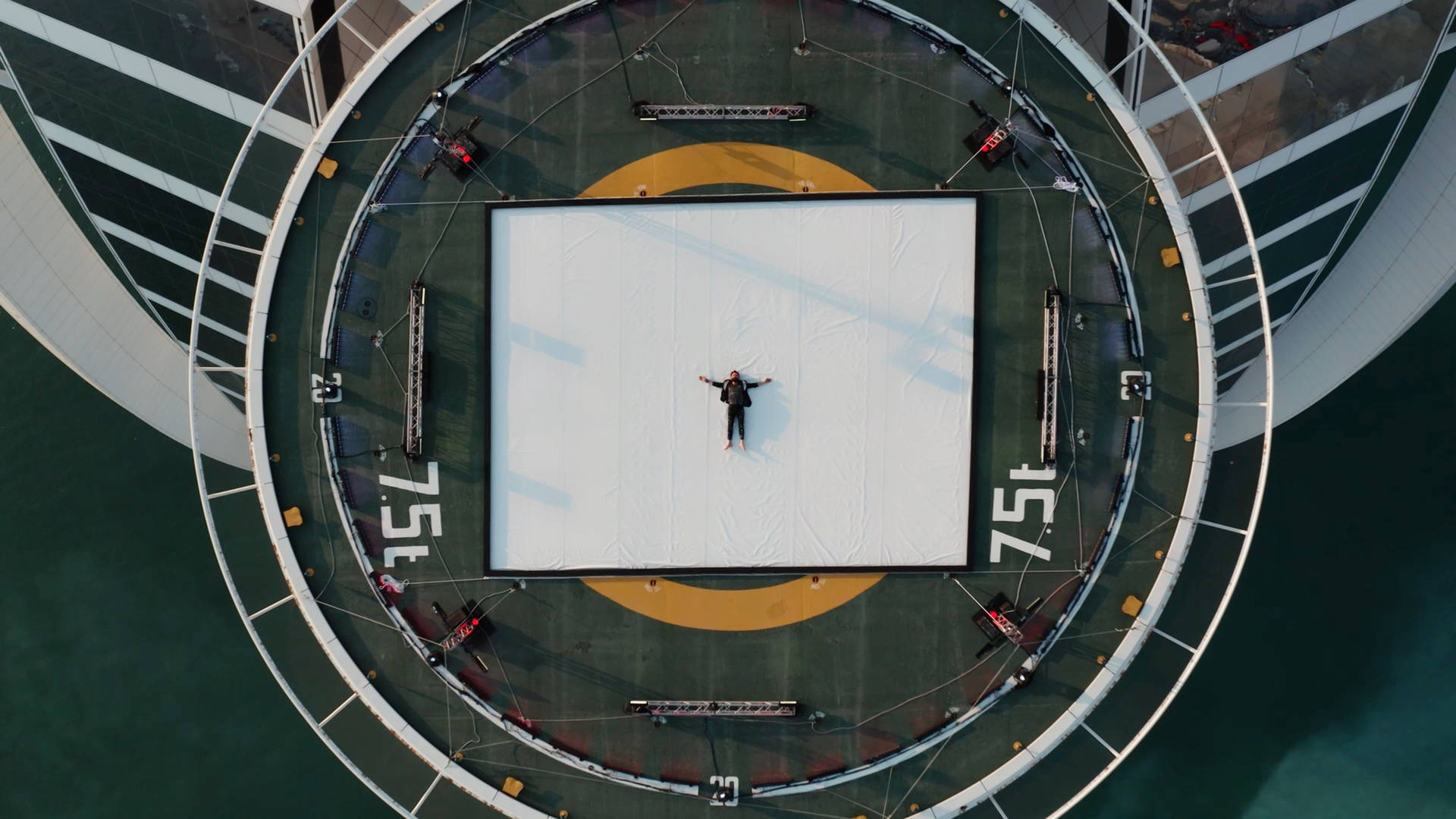 Sacha Jafri on the Burj Al Arab Helipad
