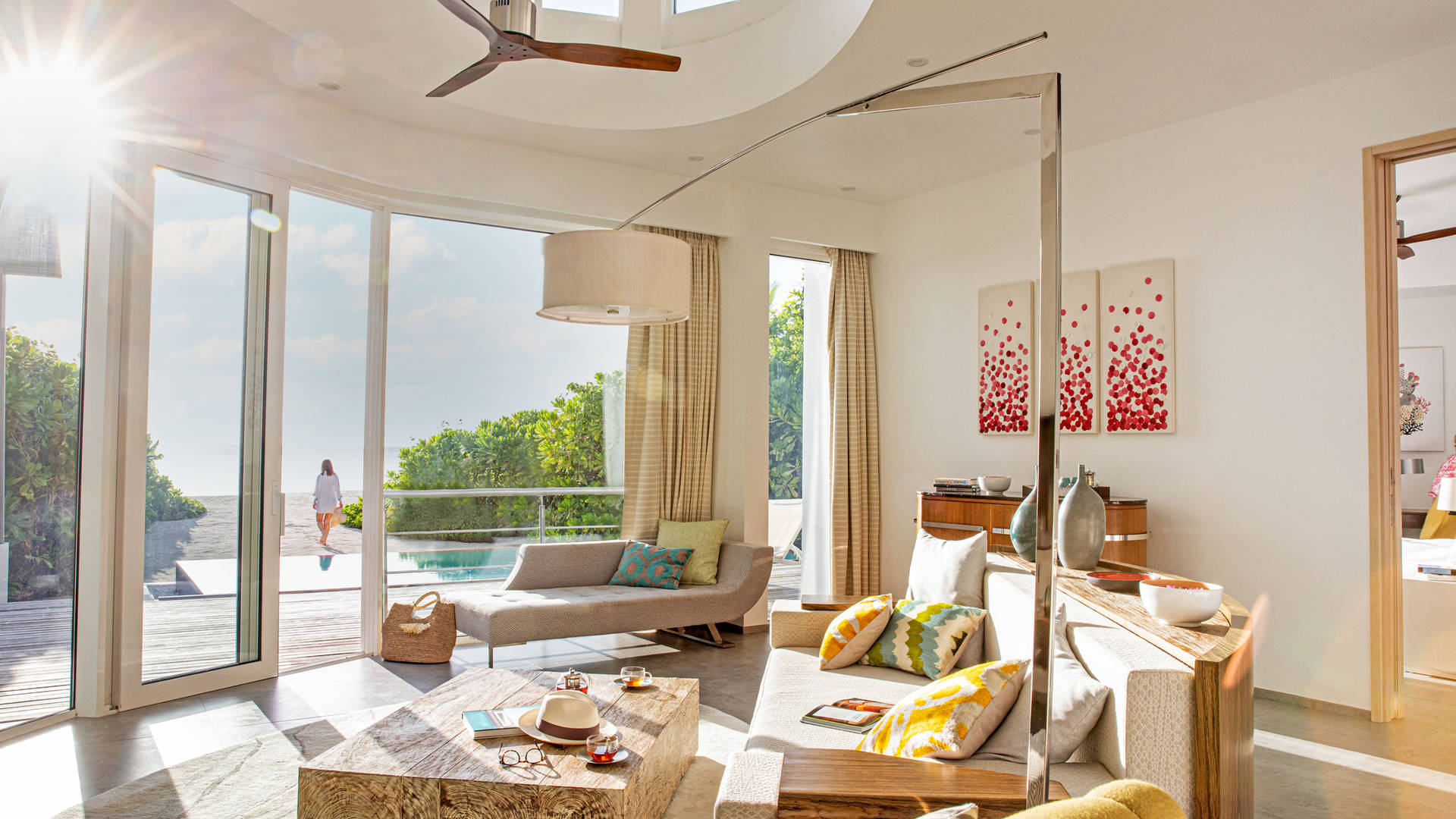 Beautiful villas Jumeirah Maldives Beach villa interiors 