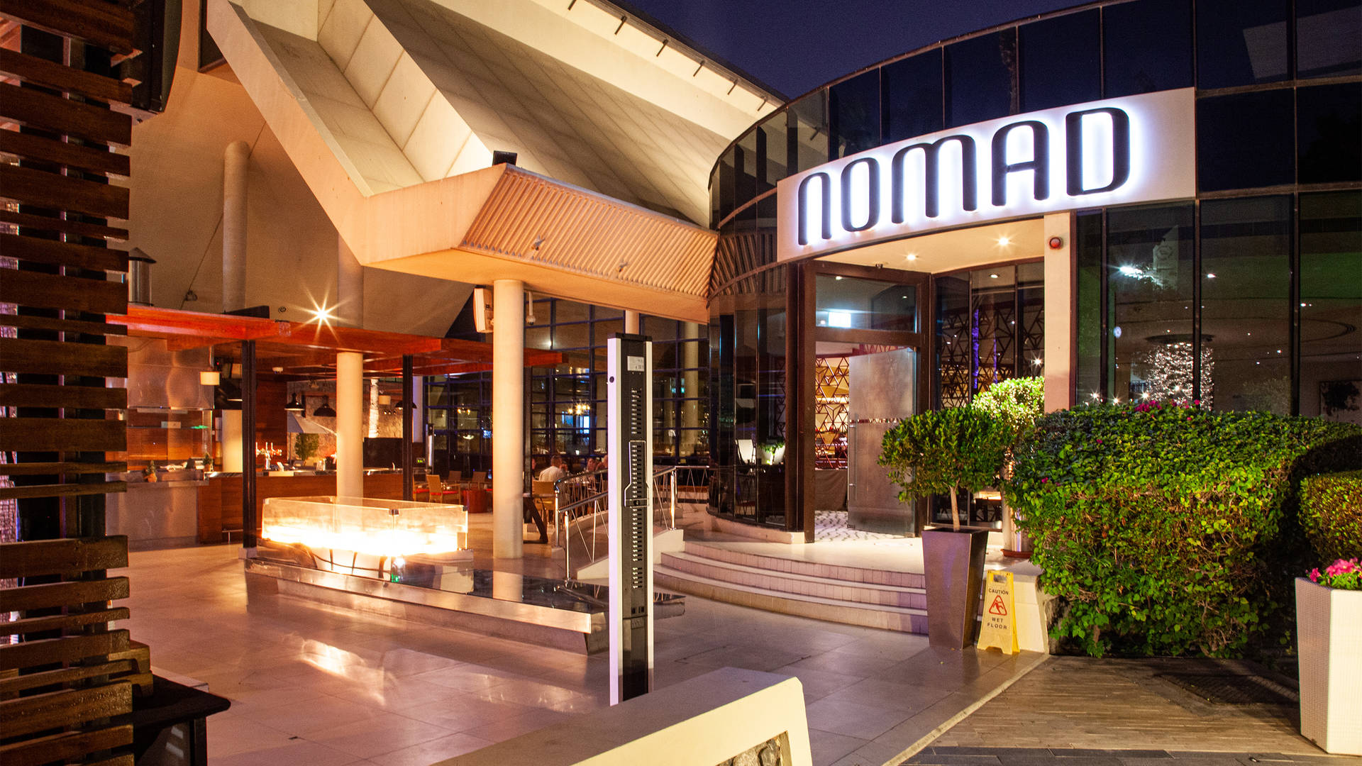 Exterior of Nomad restaurant at Jumeirah Creekside Hotel