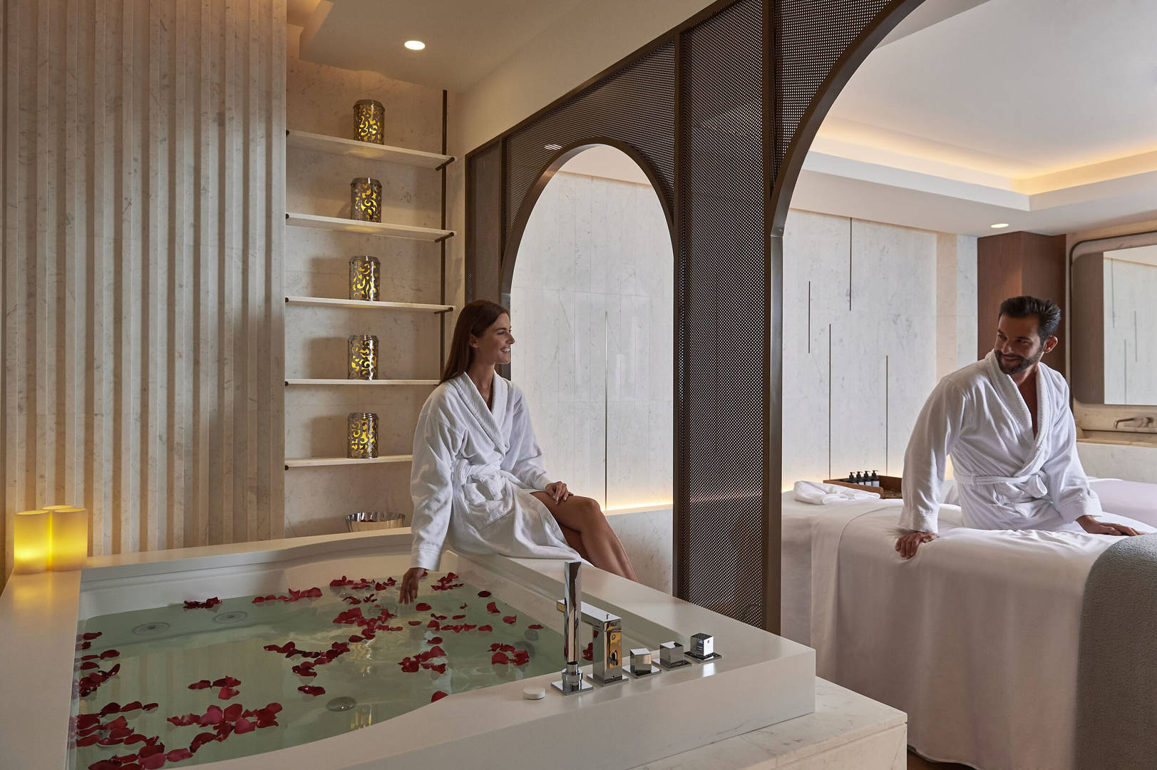 A jacuzzi in the Talise Spa at Jumeirah Beach Hotel