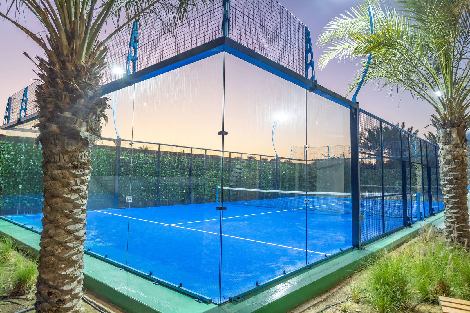 The padel court at Jumeirah at Saadiyat Island