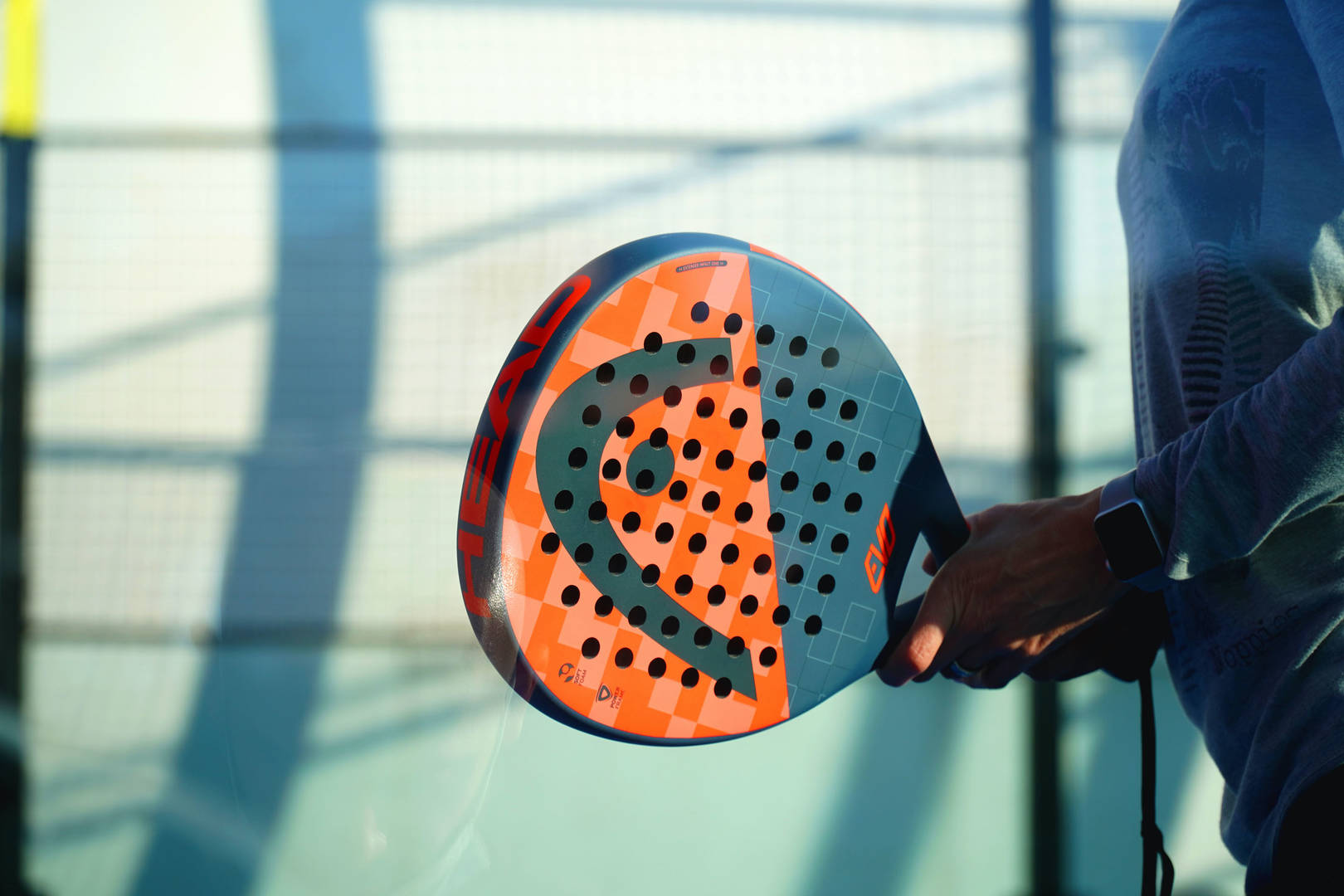 A padel racquet