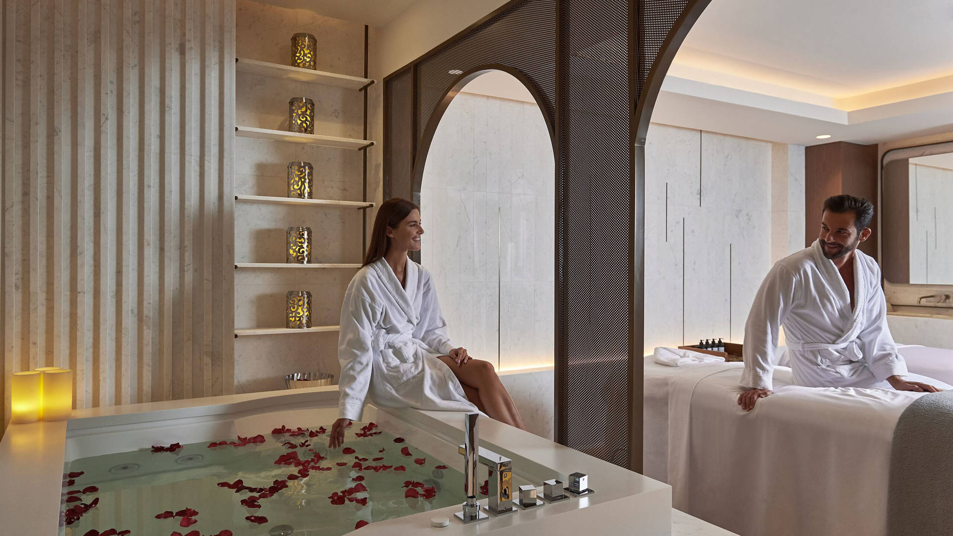The relaxing hammam at Talise Spa