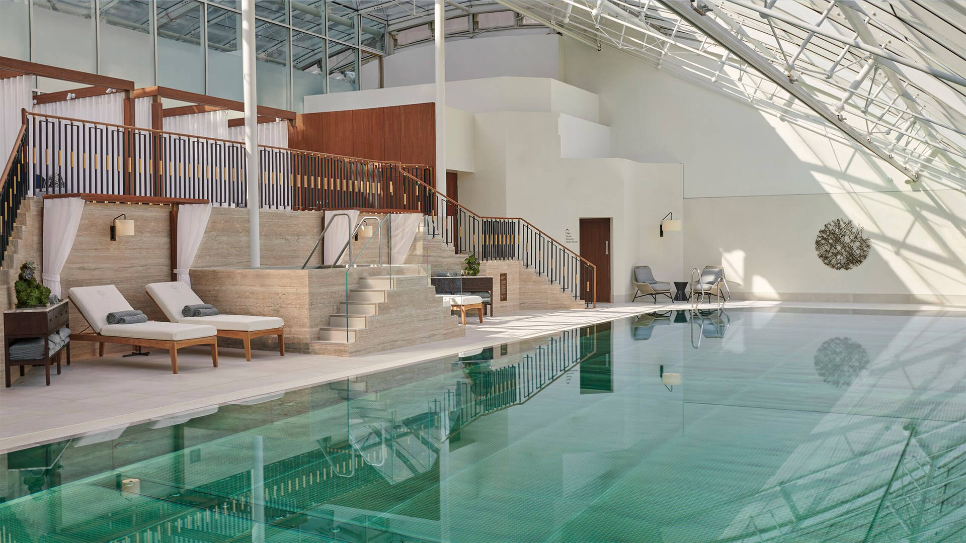 Beautiful swimming pool at The Carlton Tower Jumeirah in London