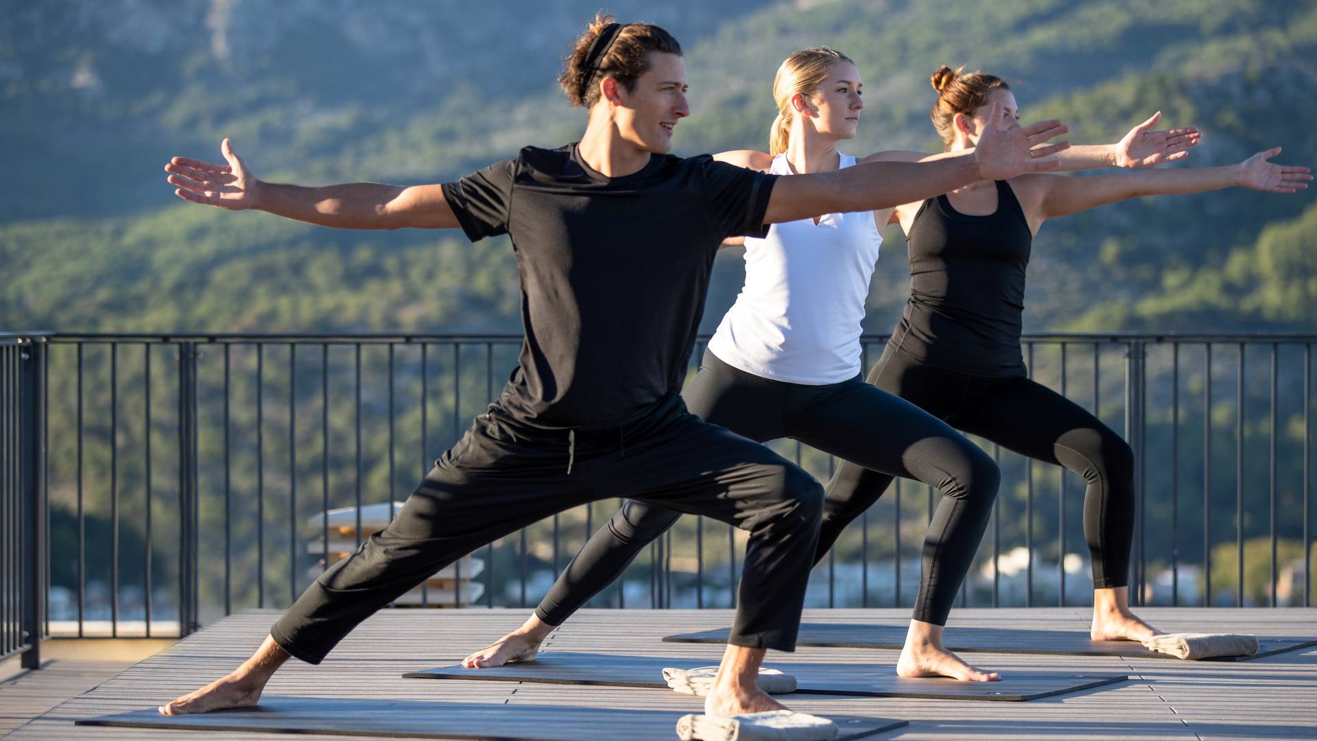 A yoga class on the Tramuntana Terrace
