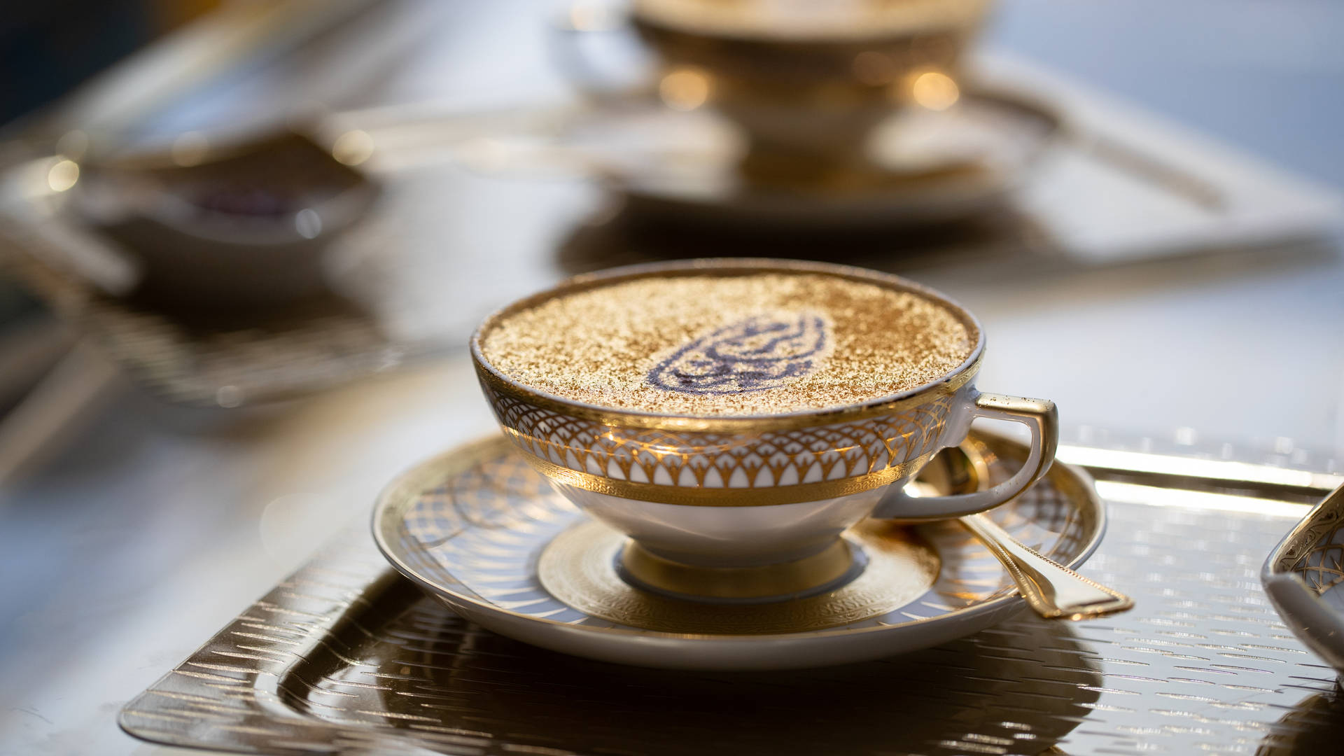 Golden cappuccino at Burj Al Arab