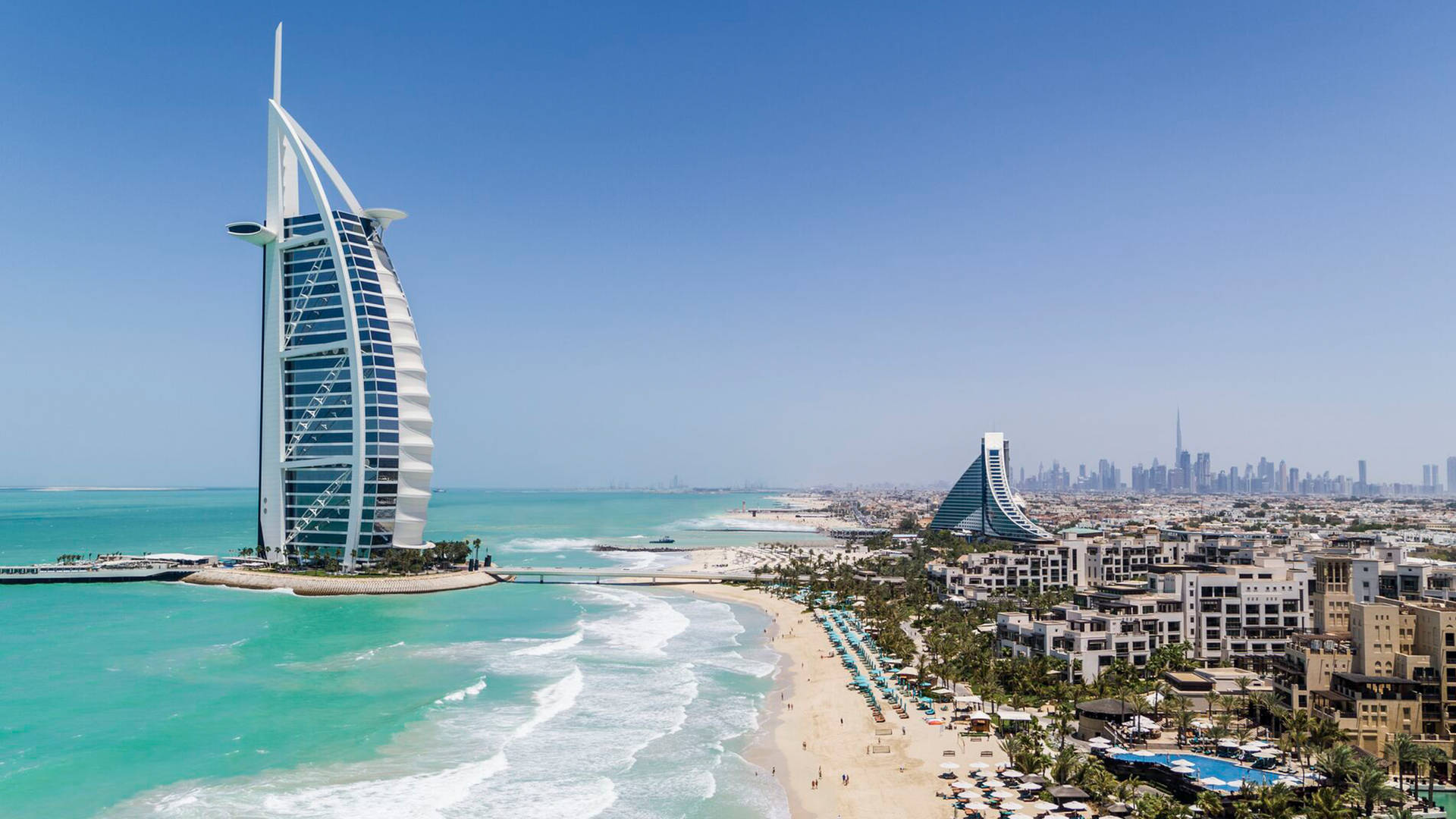 Shoreline view of Burj Al Arab