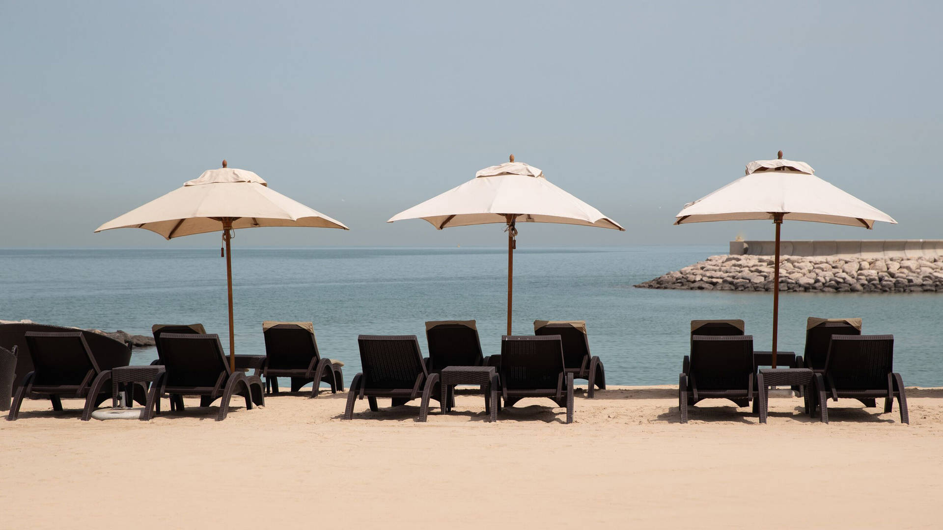 Jumeirah Messilah Beach Hotel loungers