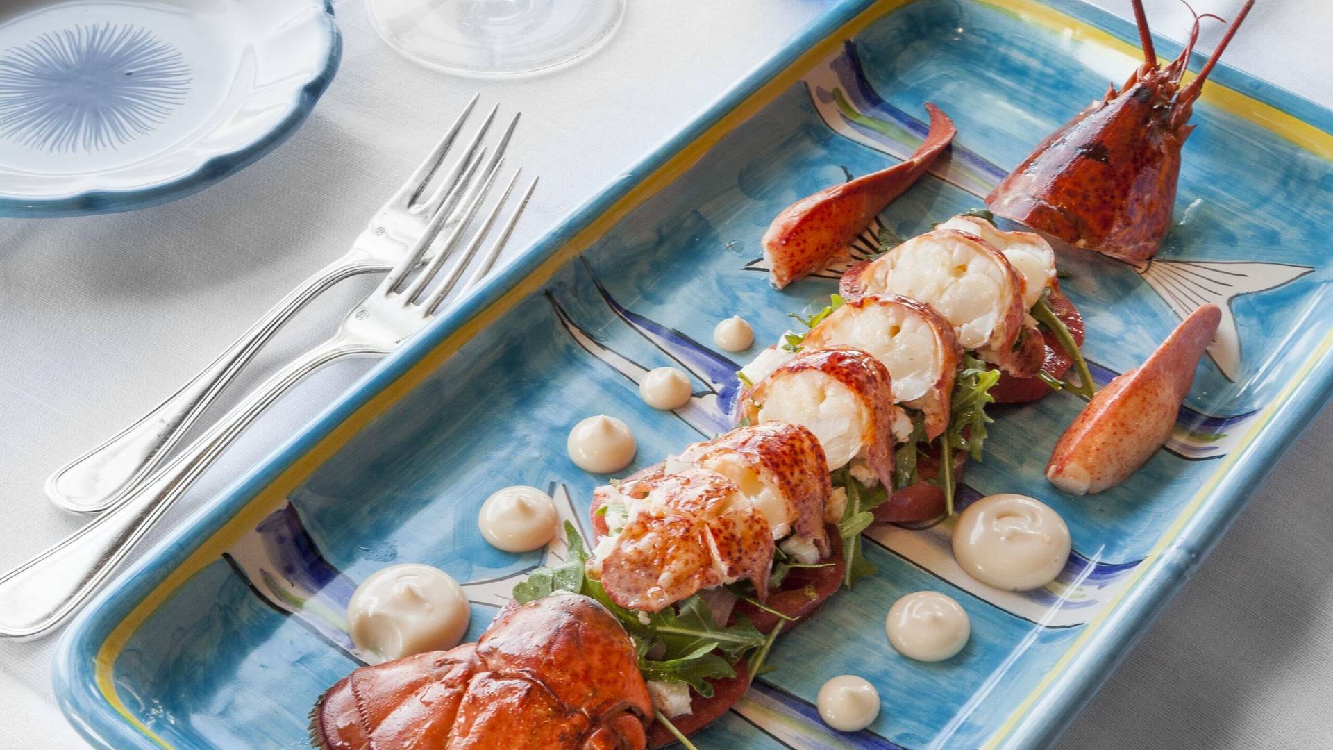 Lobster dish at Il Riccio at Capri Palace 