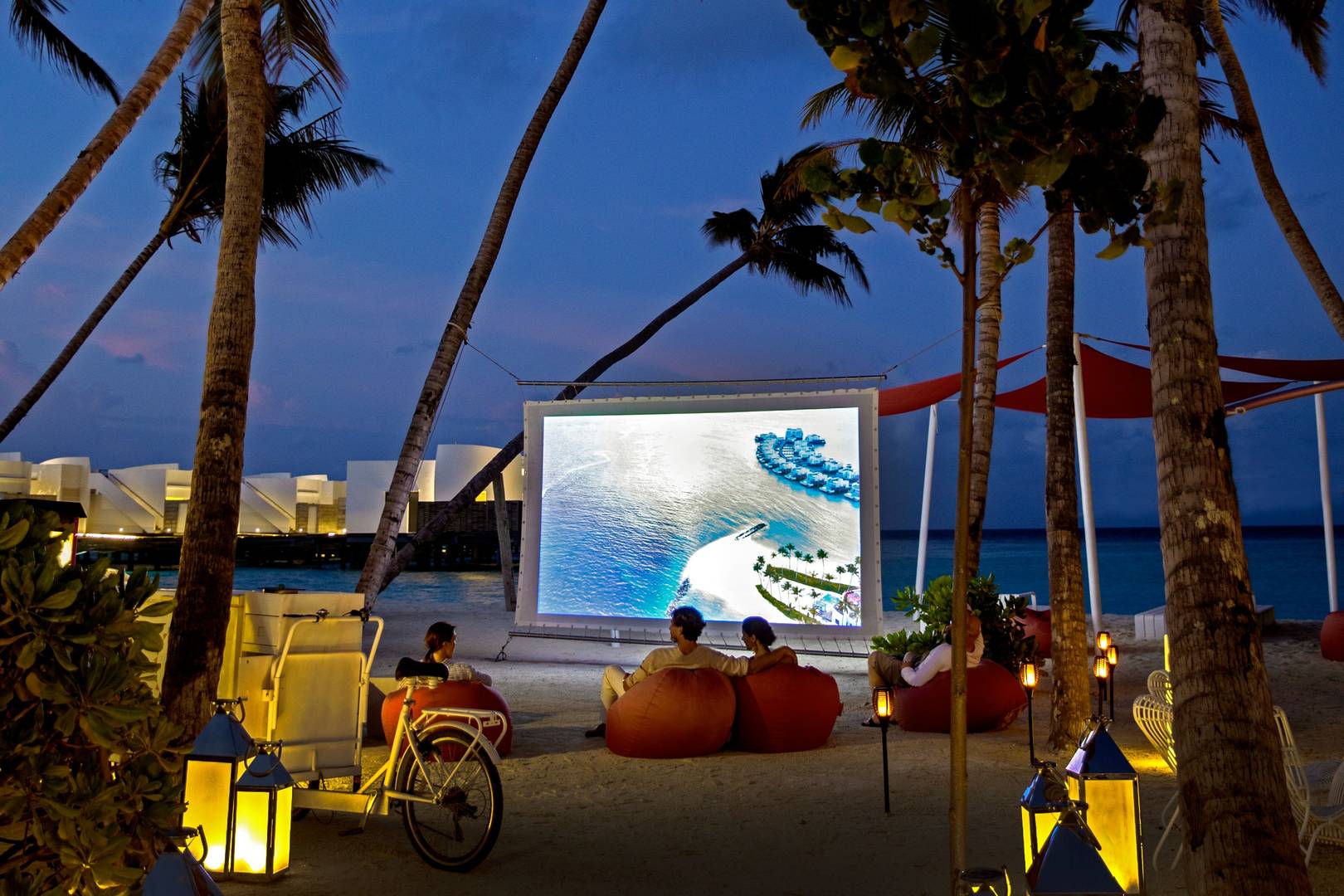 Jumeirah Maldives outdoor cinema 