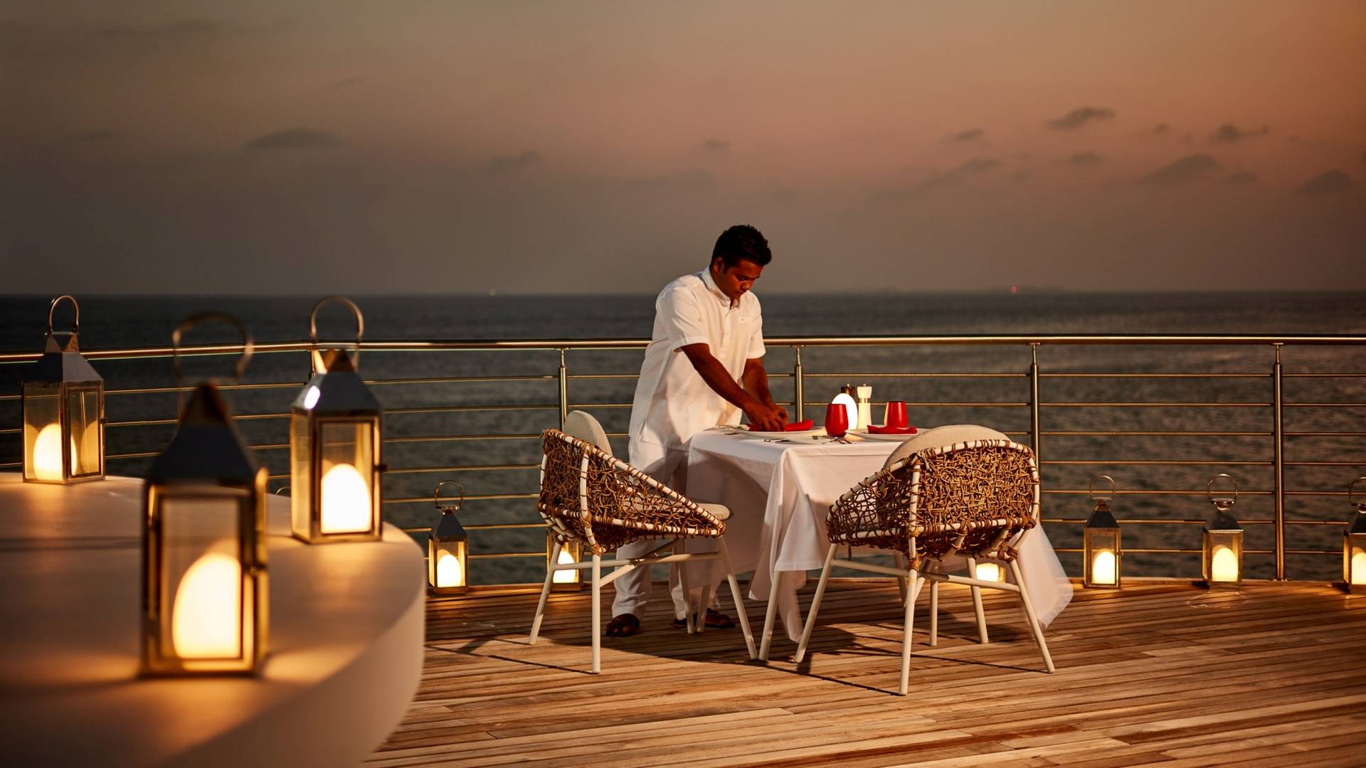 Rooftop dining at Jumeirah Maldives