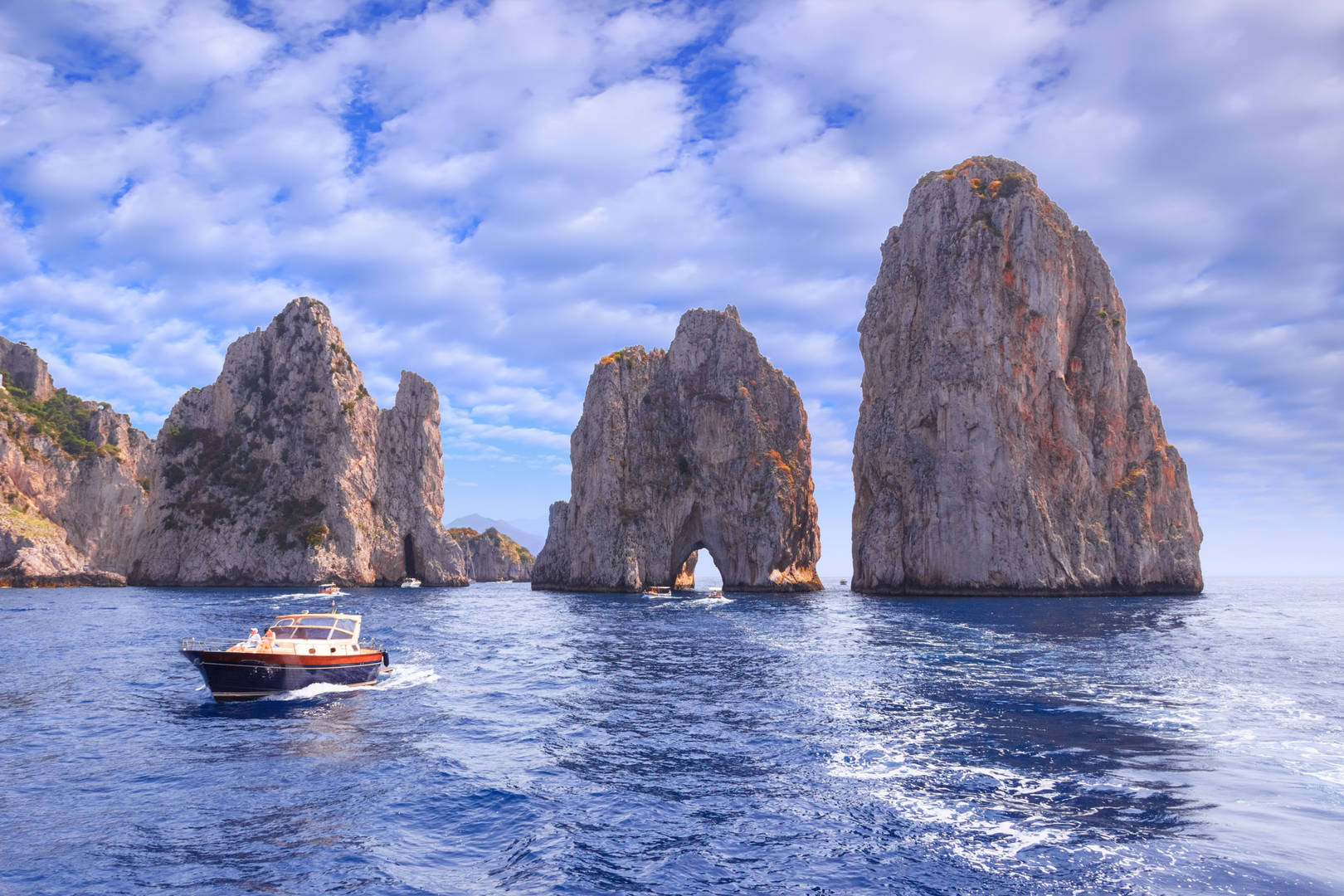 A gozzo boat in Capri