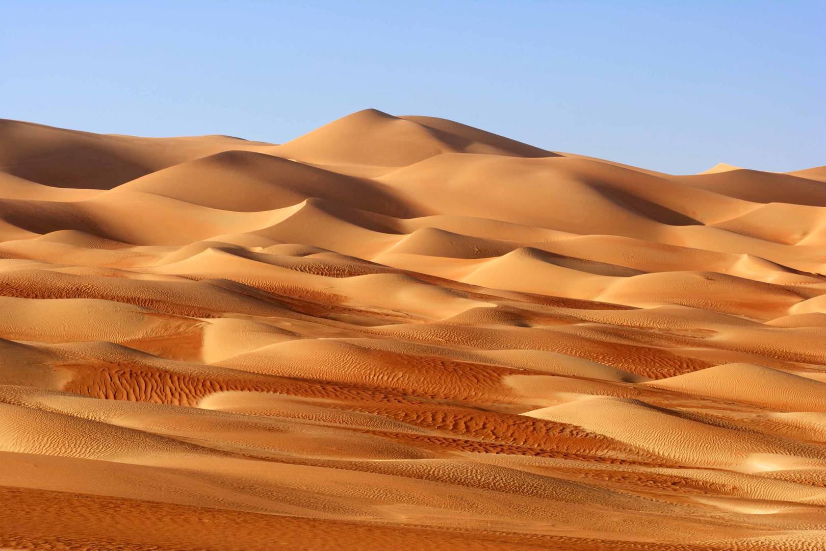 The sand dunes in Oman's Empty Quarter