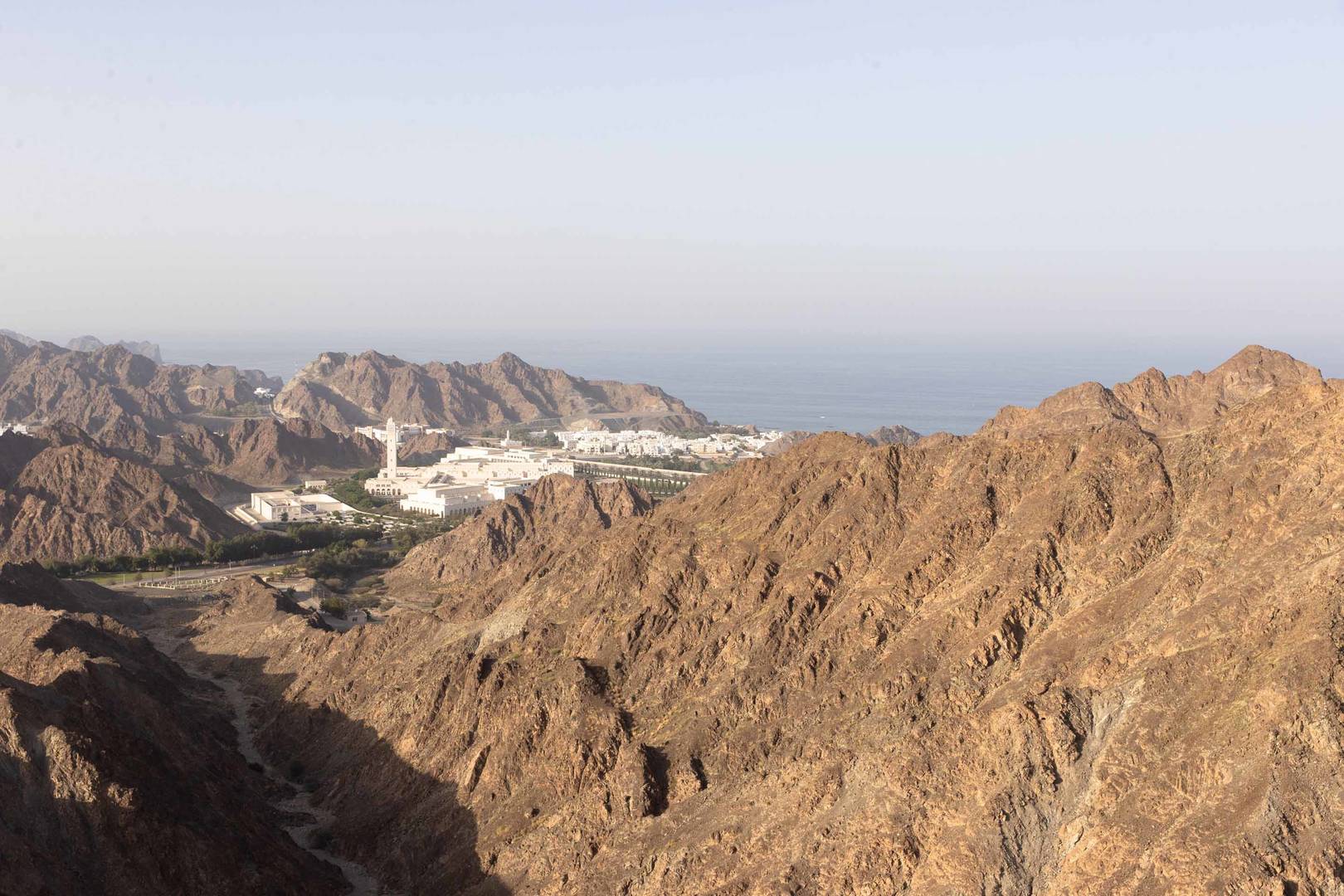 The mountains over Muscat Bay