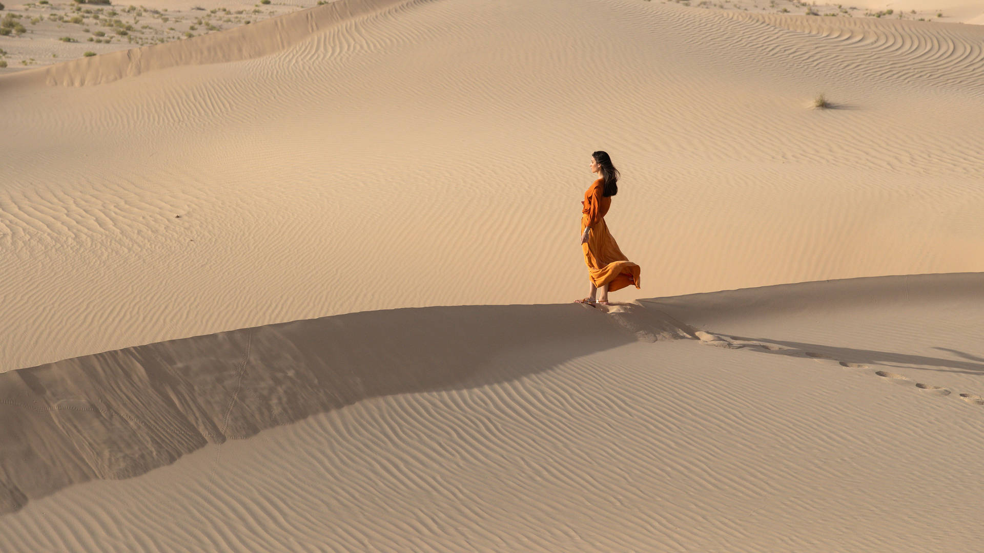 Lady on the dune