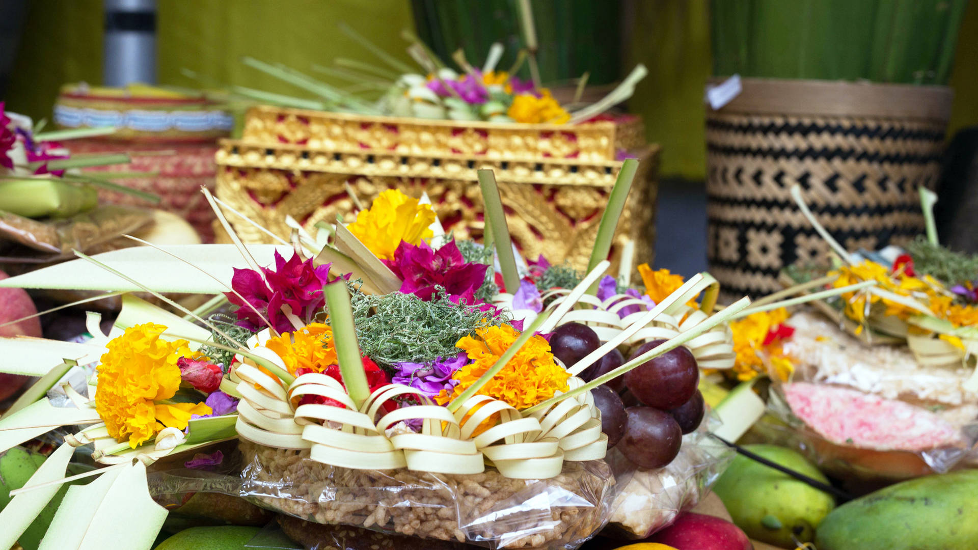 Traditional Balinese offerings