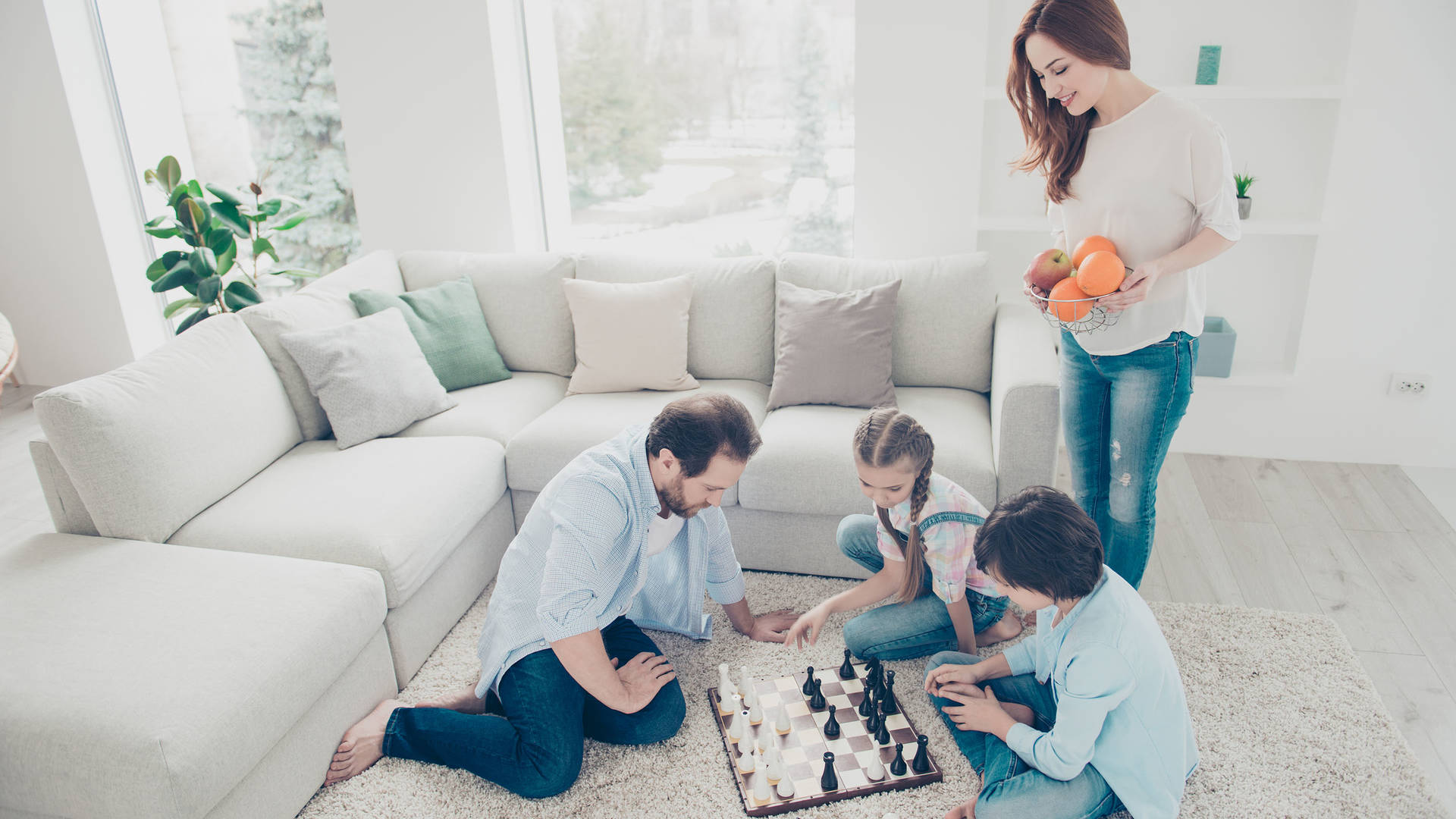 Boardgames played by a family