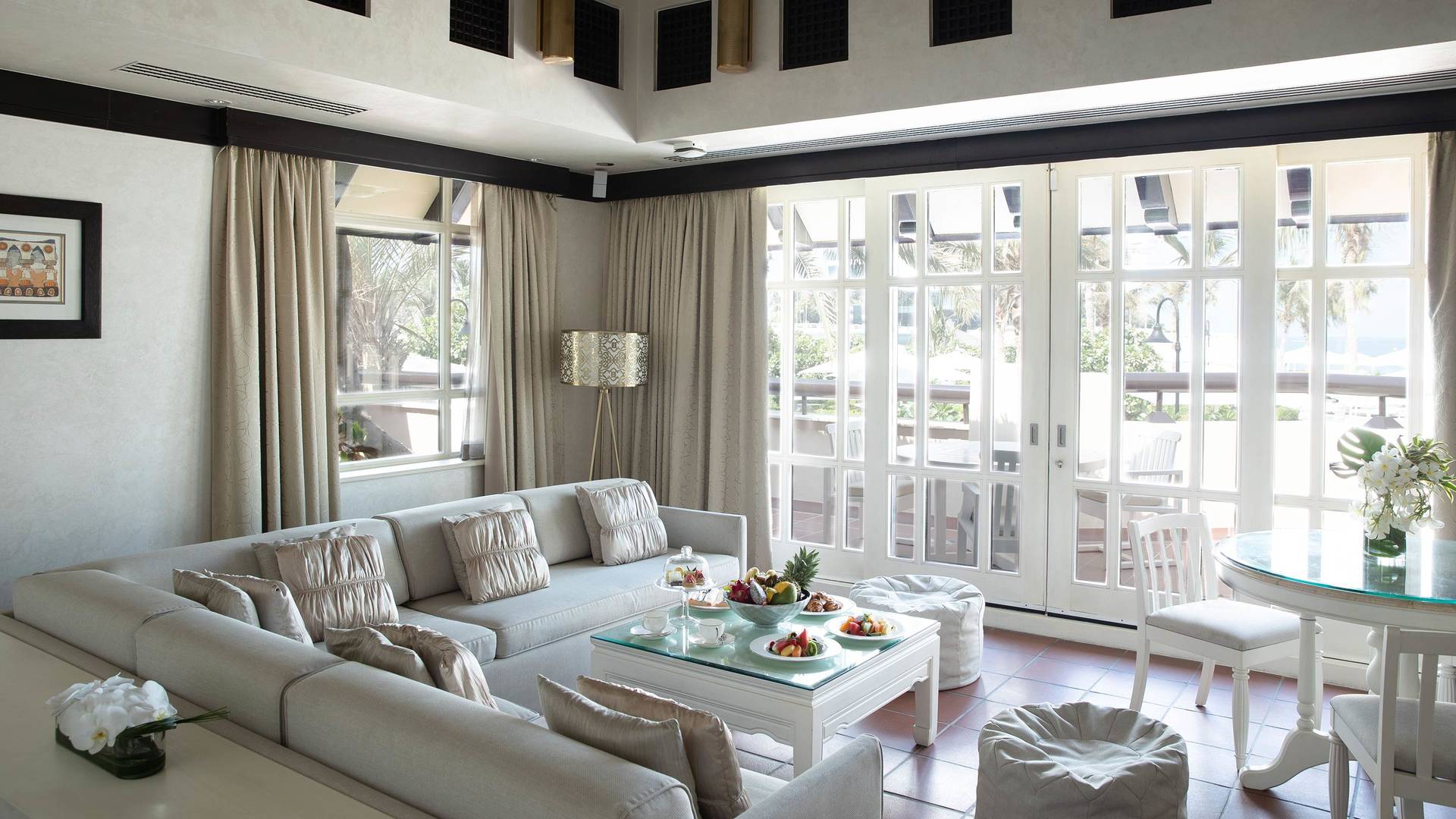 Exclusive living room in Jumeirah Beach Hotel two bedroom villa
