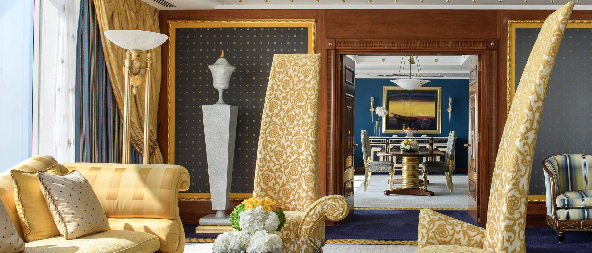 Baroque-inspired maximalist designs catch your eye at every corner of the iconic Jumeirah Burj al Arab. Image credit: Jumeirah Burj al Arab/Jumeirah Group