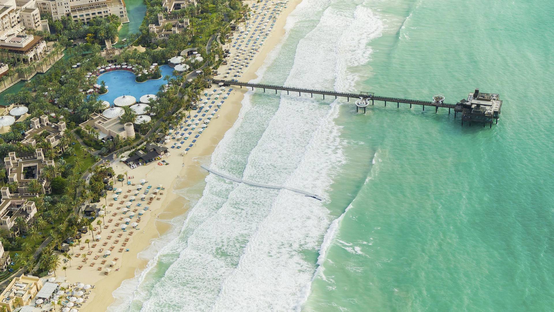 Jumeirah Al Qasr Jumeirah Dar Al Masyaf Private Beach Aerial View