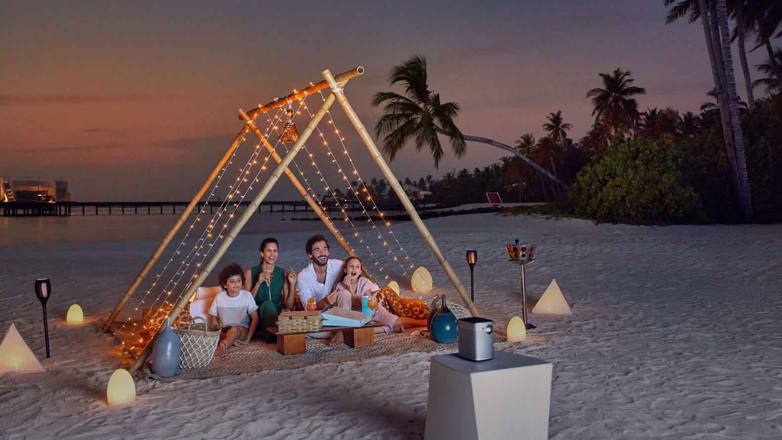 Jumeirah Maldives Private beach cinema