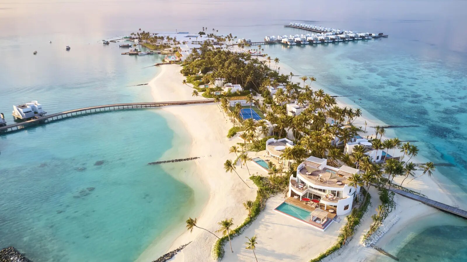 Jumeirah Maldives  Three Bedroom Beach Retreat  Hero Sunset Shot  Landscape
