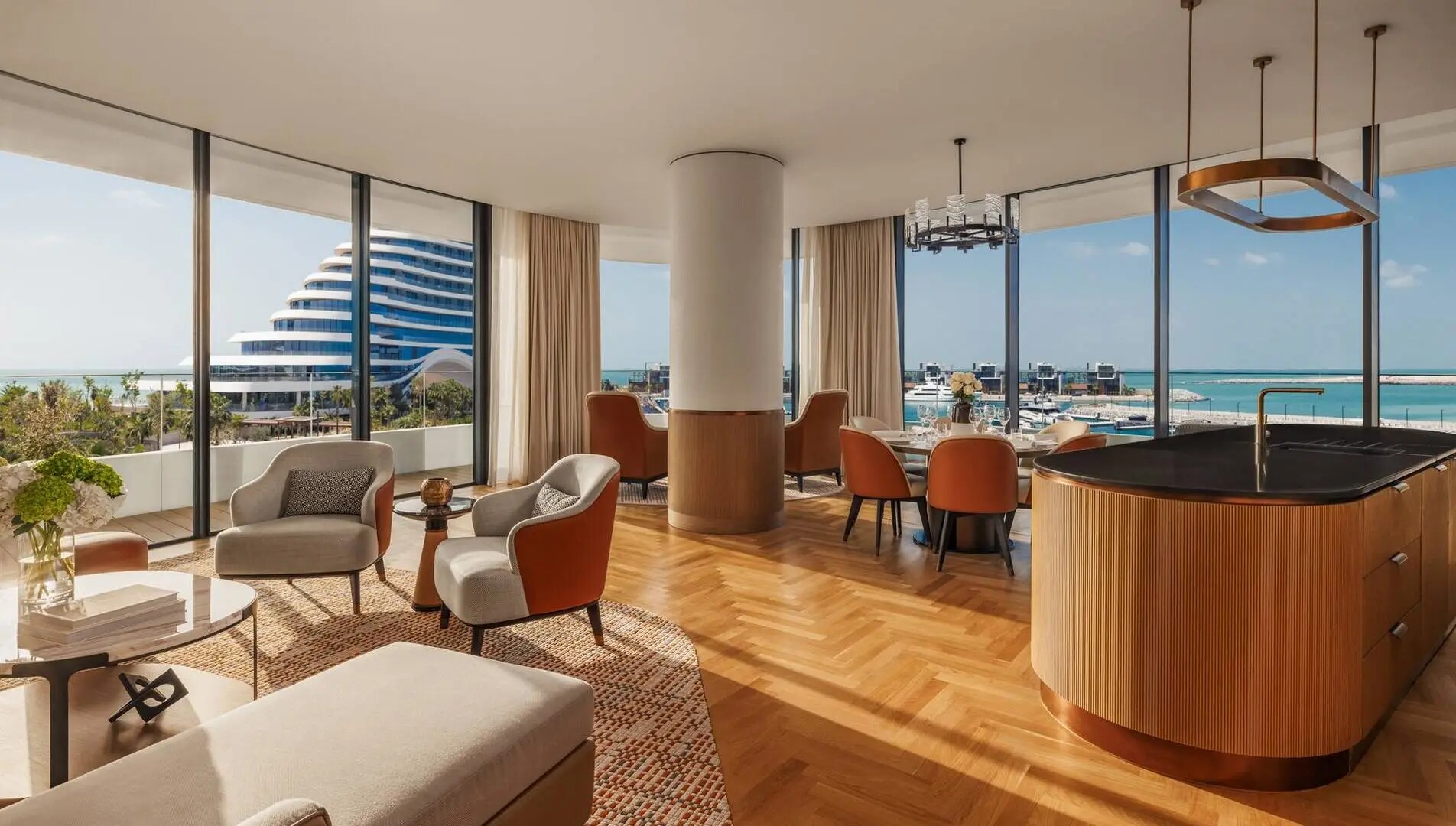 Jumeirah Marsa Al Arab Residences Restrrom Living Room View