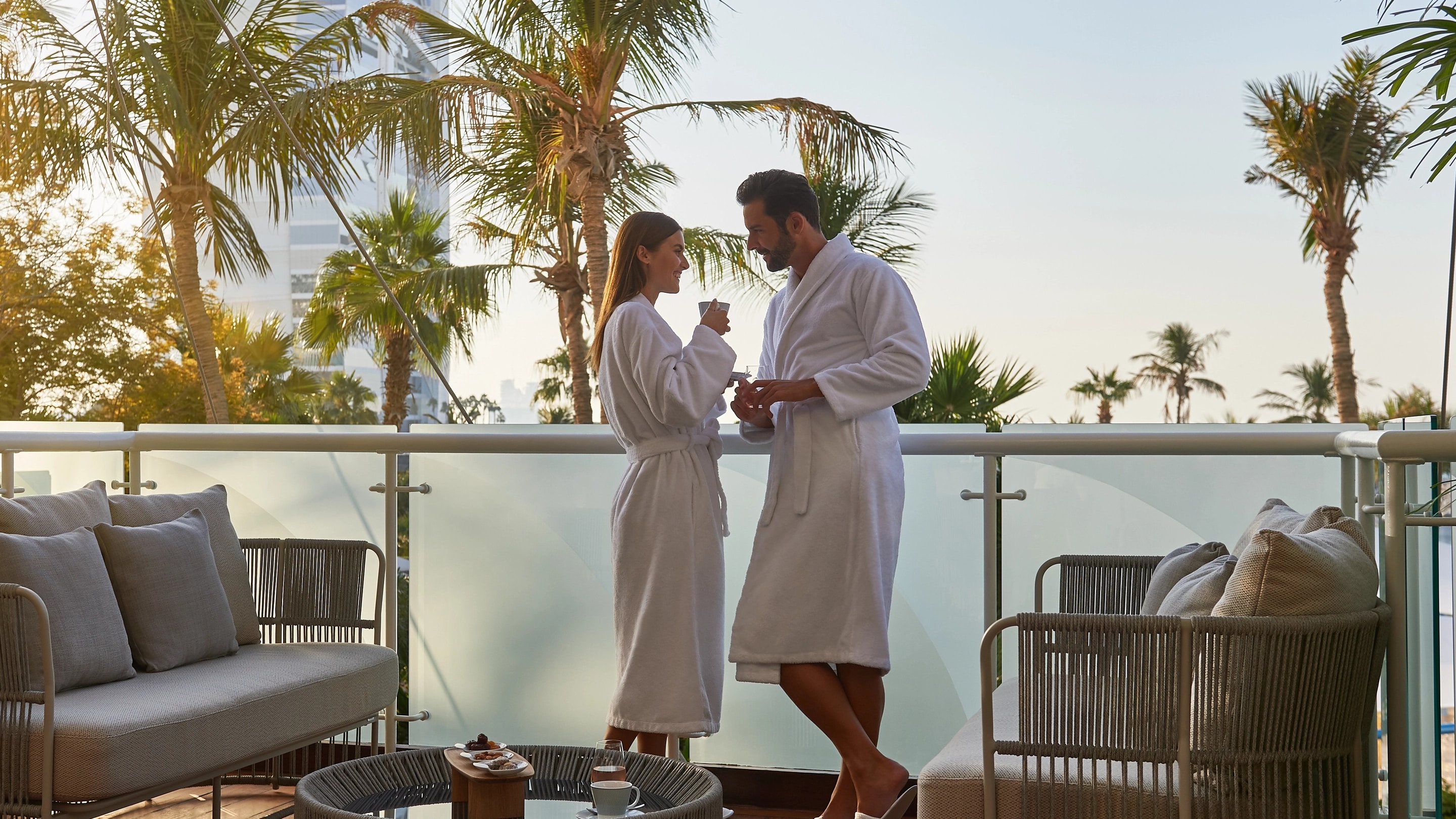 Jumeirah Beach Hotel - Talise Spa - couple terrace shot with Burj (3)