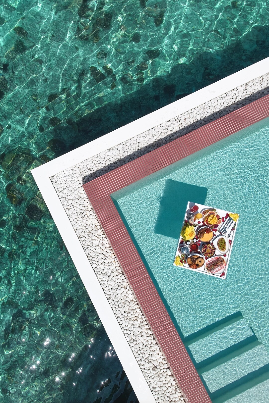 Jumeirah Maldives - Floating Breakfast Water Villa Aerial