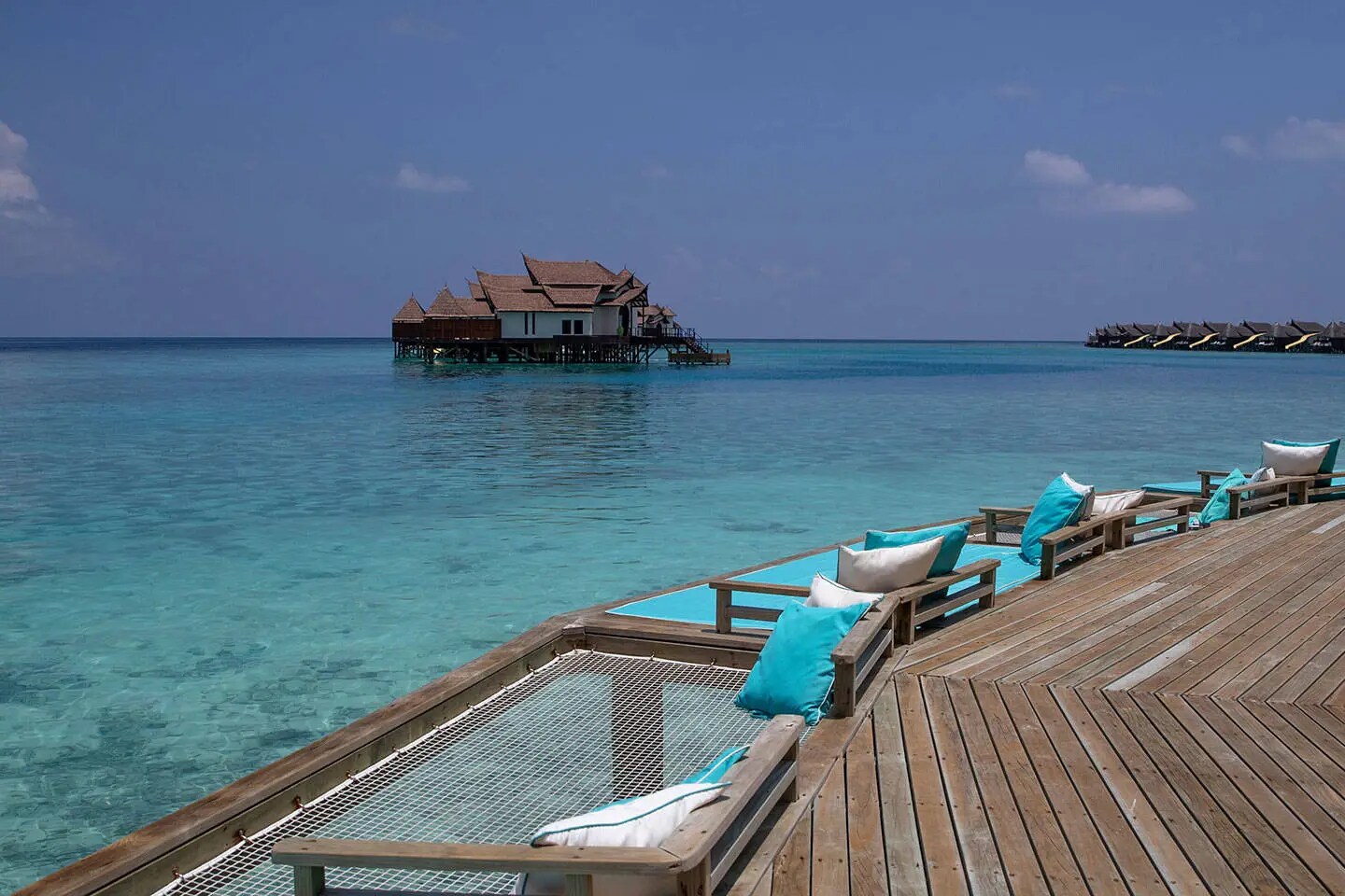 Lagoon view of Jumeirah Vittaveli in Maldives
