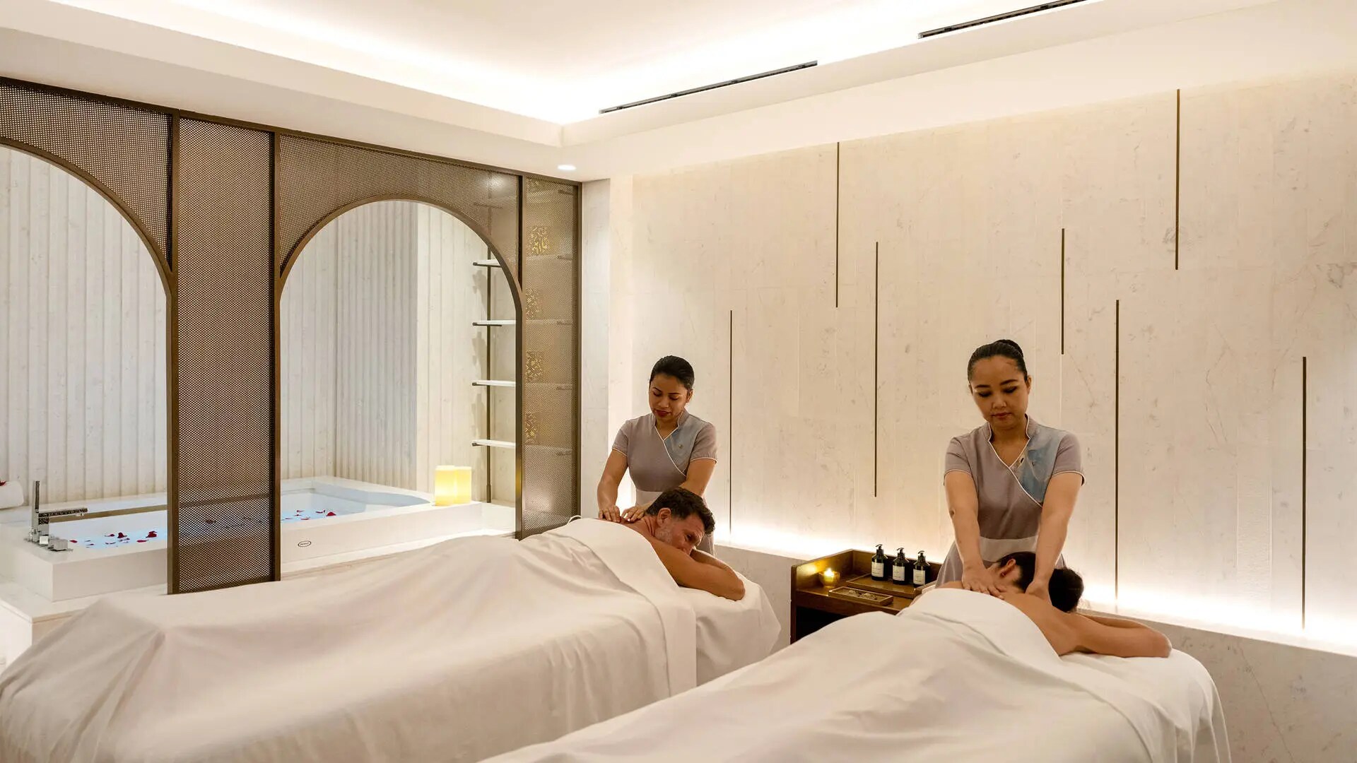 Couples massage at the Talise Spa at Jumeirah Beach Hotel