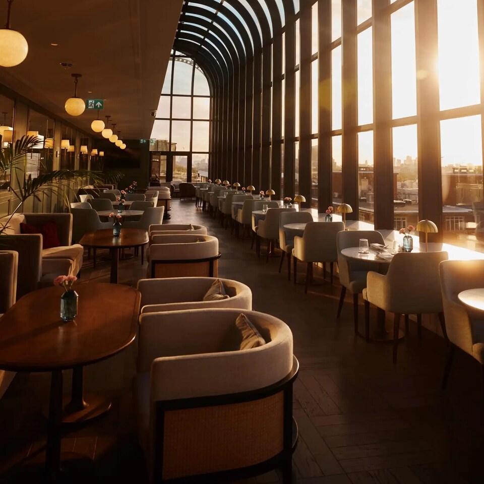 Jumeirah Carlton Tower - Wellness - The Peak Lounge Sunrise Portrait
