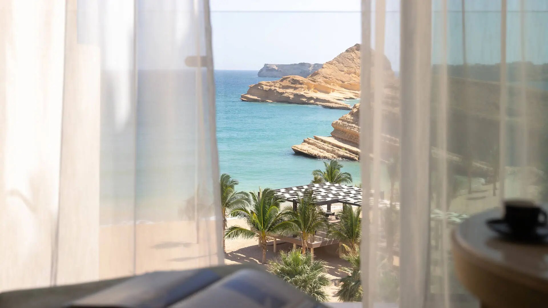 View across the water at Jumeirah Muscat Bay