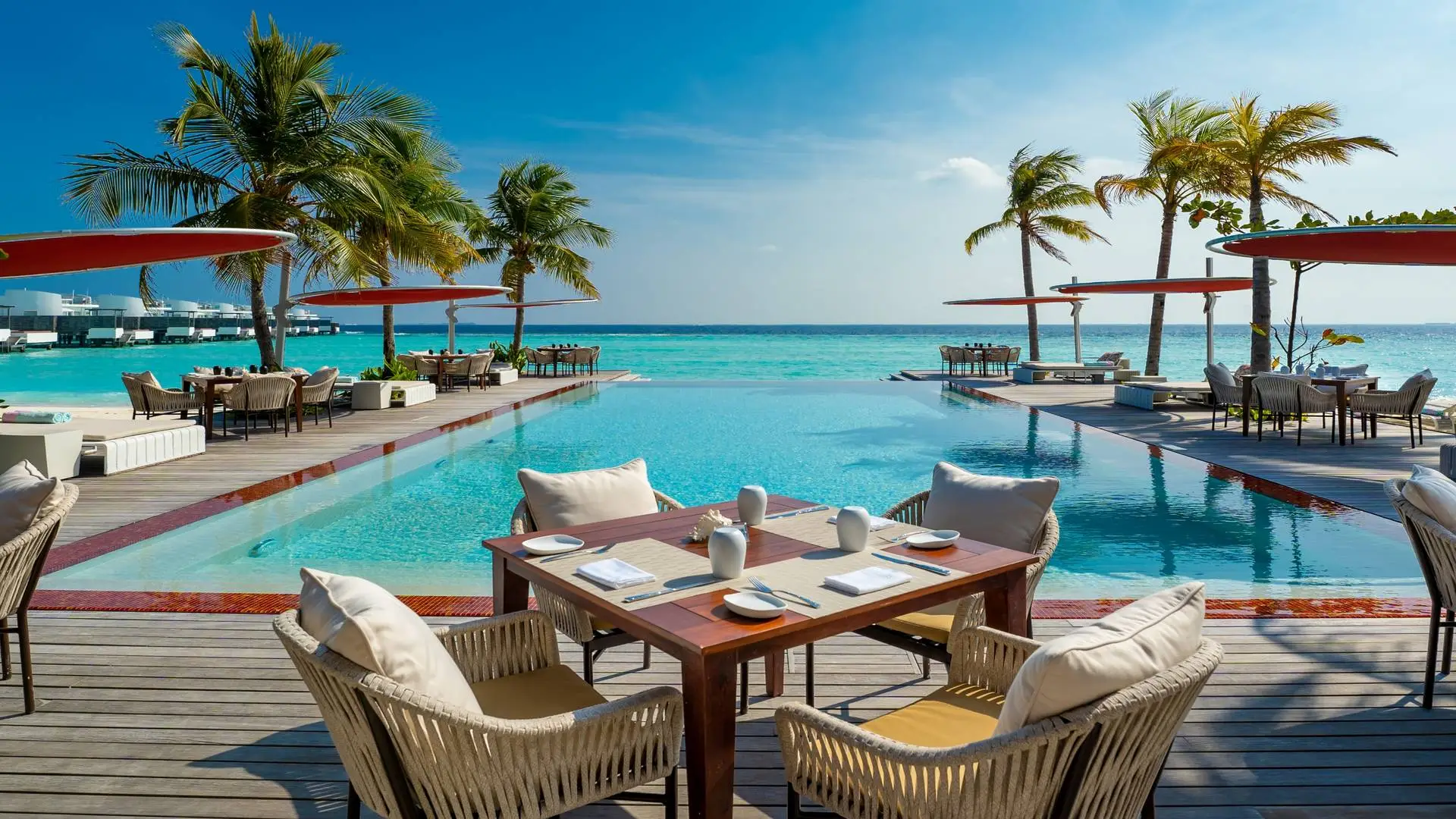 Shimmers restaurant overlooking the infinity pool