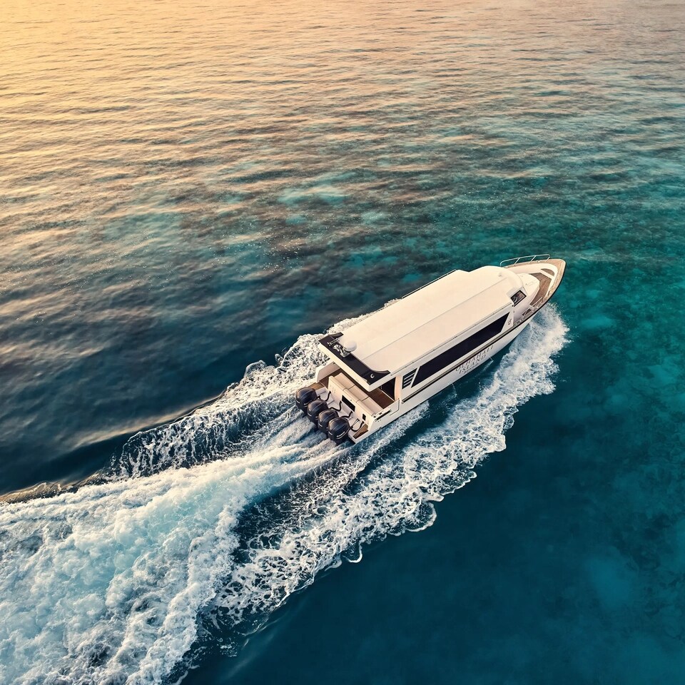 Jumeirah Maldives - Luxury Speedboat Aerial 1