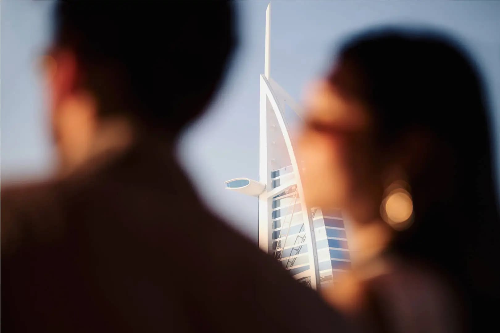 HERO  man  woman in front of Burj Al Arab