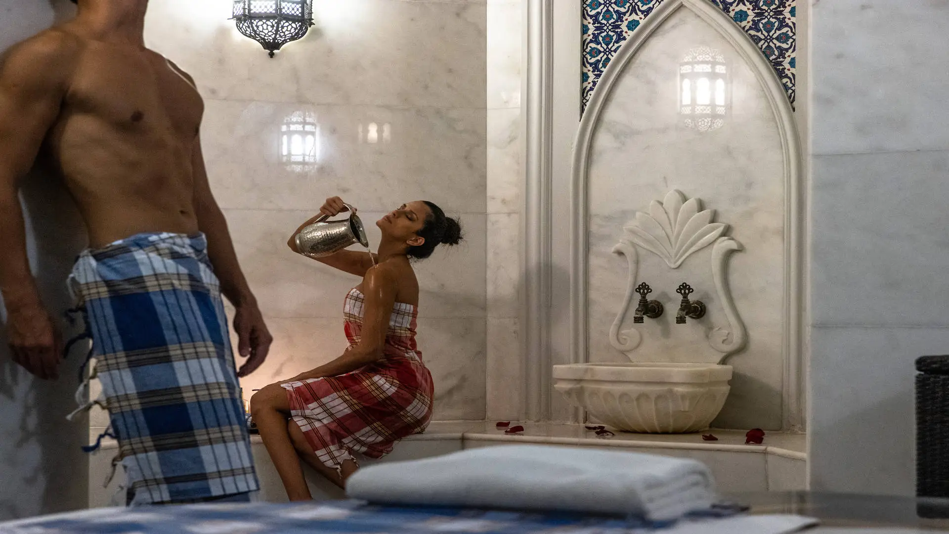 Couple in the Hammam at Jumeirah Zabeel Saray