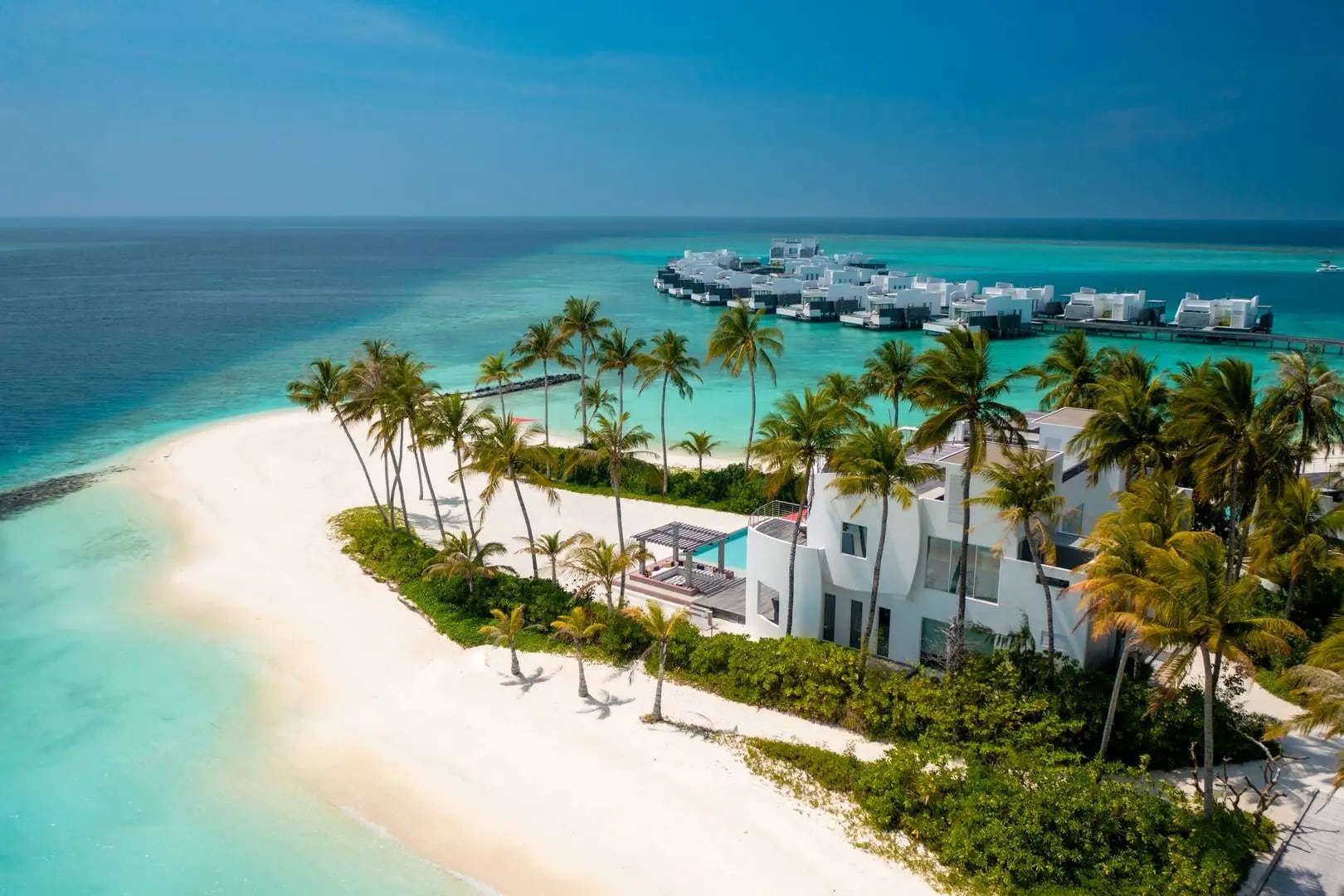 Aerial view of Jumeirah Maldives