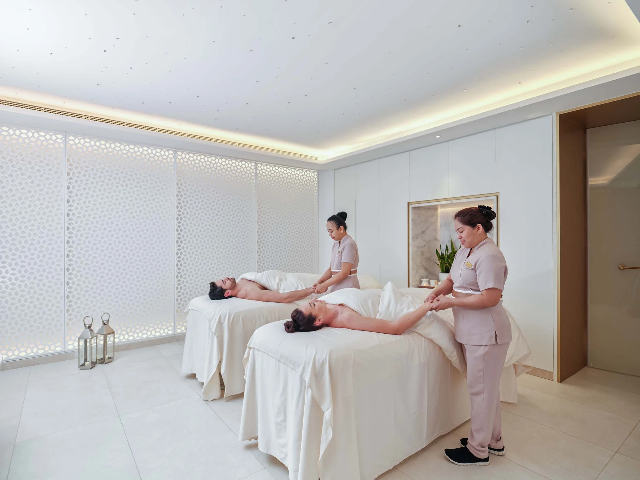A couple at the spa 