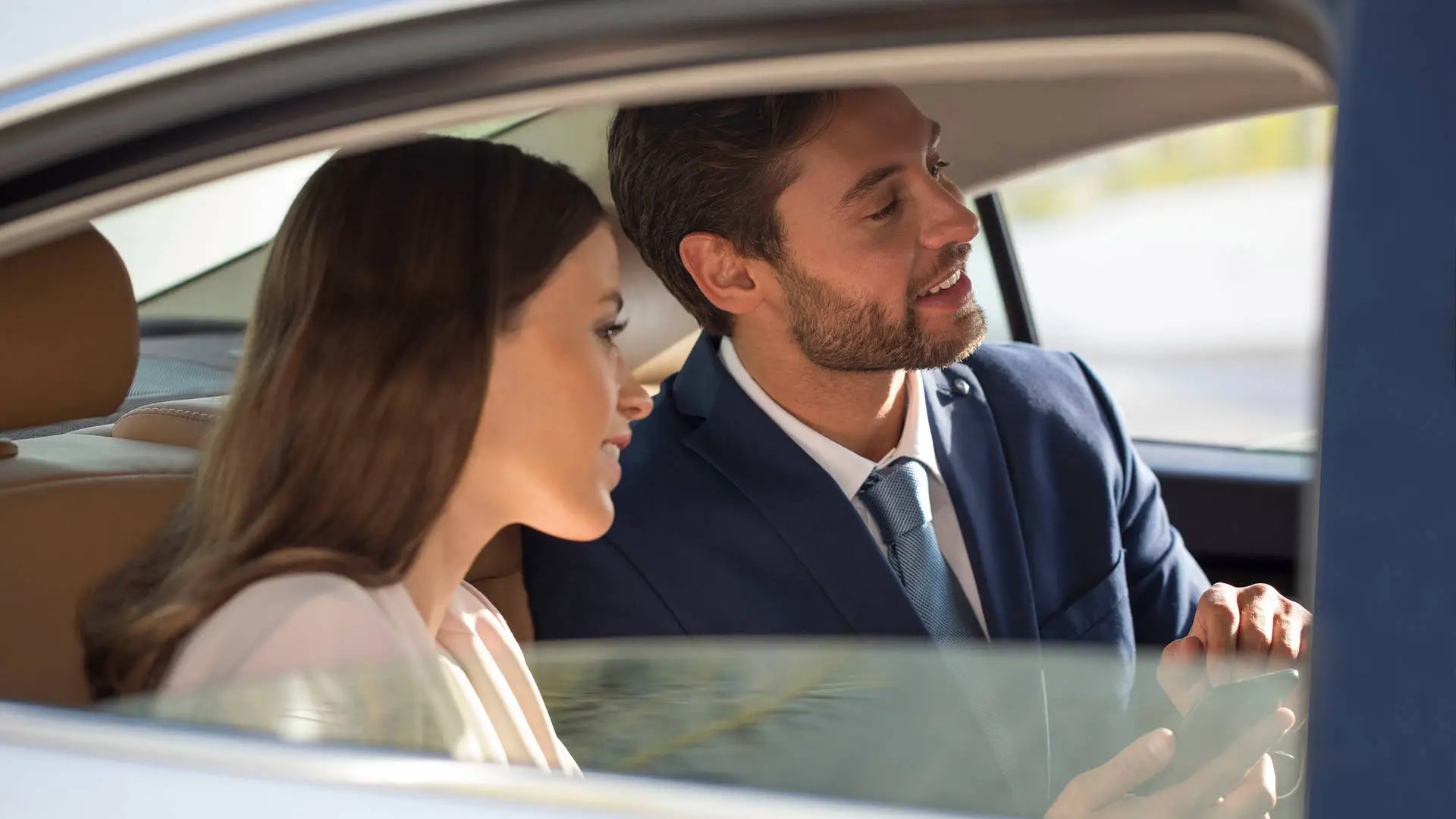 Couple in the limousine