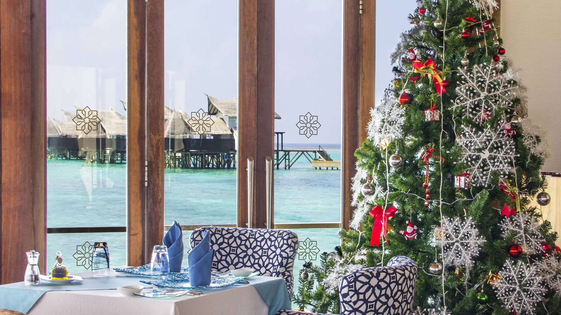 festive restaurant christmas beach adventure